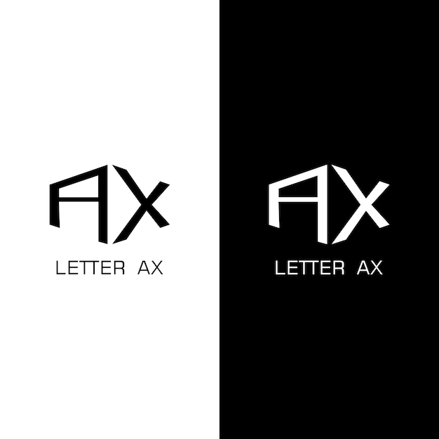 Letter Logo Black and White Design Vector