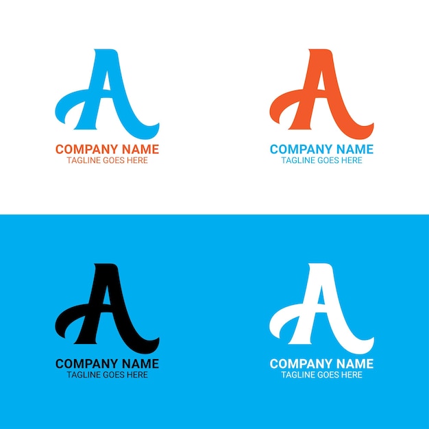 A letter logo collection set