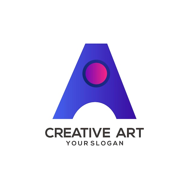Vector a letter logo colorful gradient design