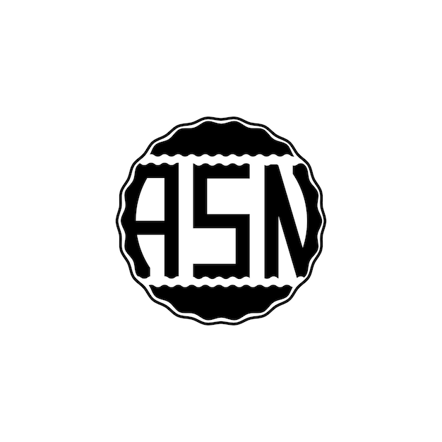 Vector letter logo design 'asn'