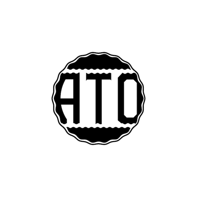 Vector letter logo design 'ato'