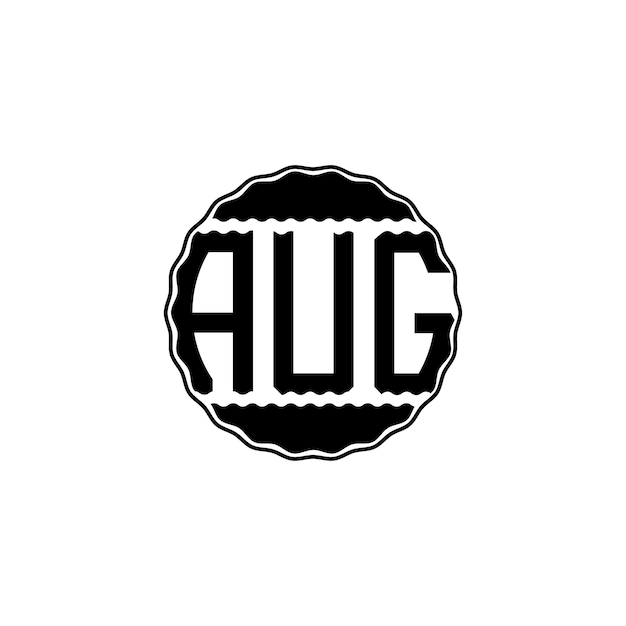 ベクトル 文字ロゴ デザイン 'aug'