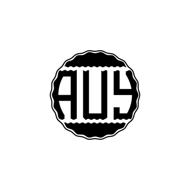 Vettore lettera logo design 'auy'