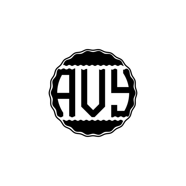 Vettore lettera logo design 'avy'