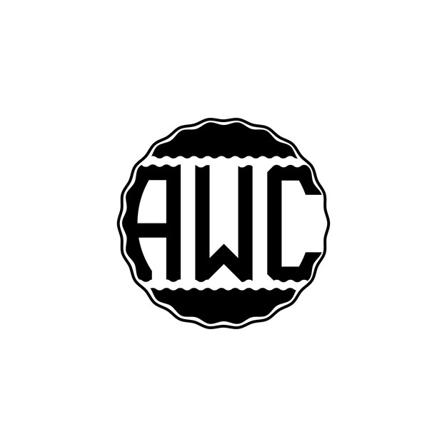 Vettore lettera logo design 'awc'