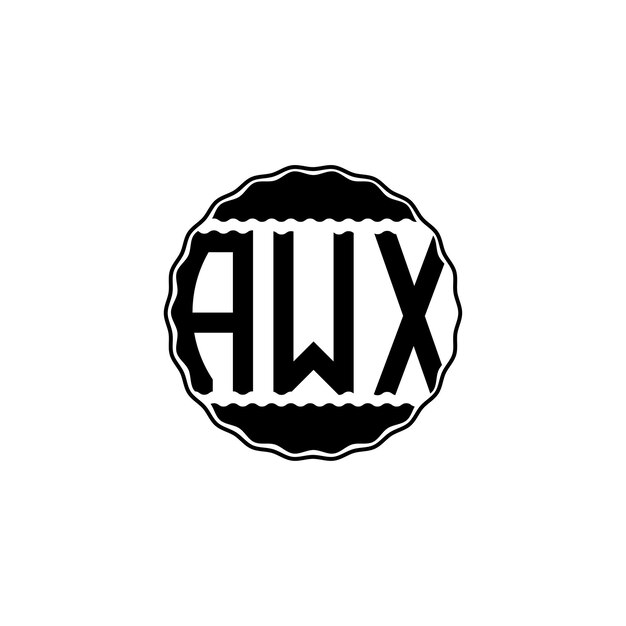 Vettore lettera logo design 'awx'