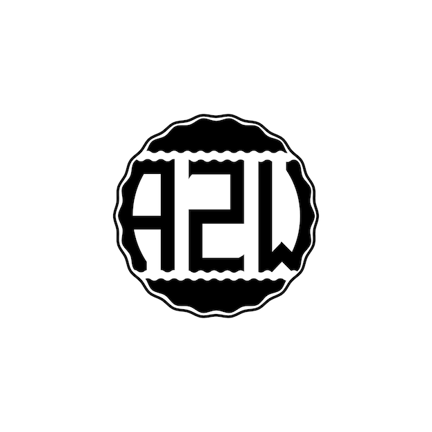 Vettore lettera logo design 'azw'