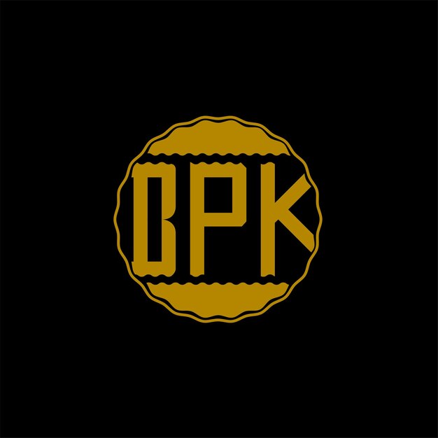 Vector letter logo design 'bpk'