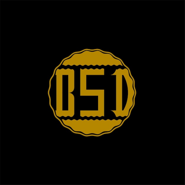 Vettore lettera logo design 'bsd'