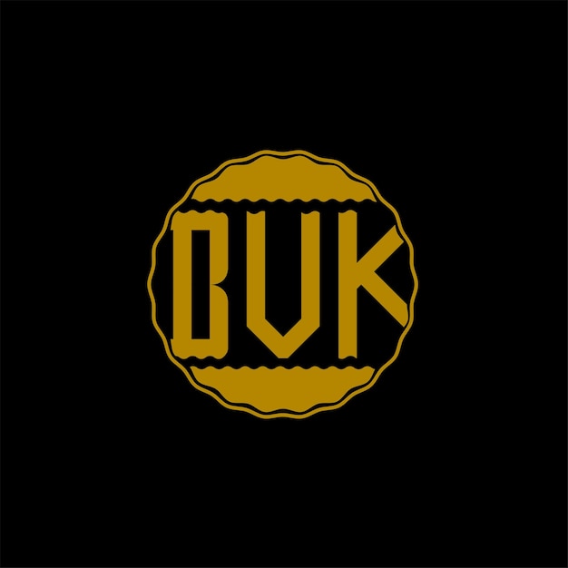 Vector letter logo design 'bvk'