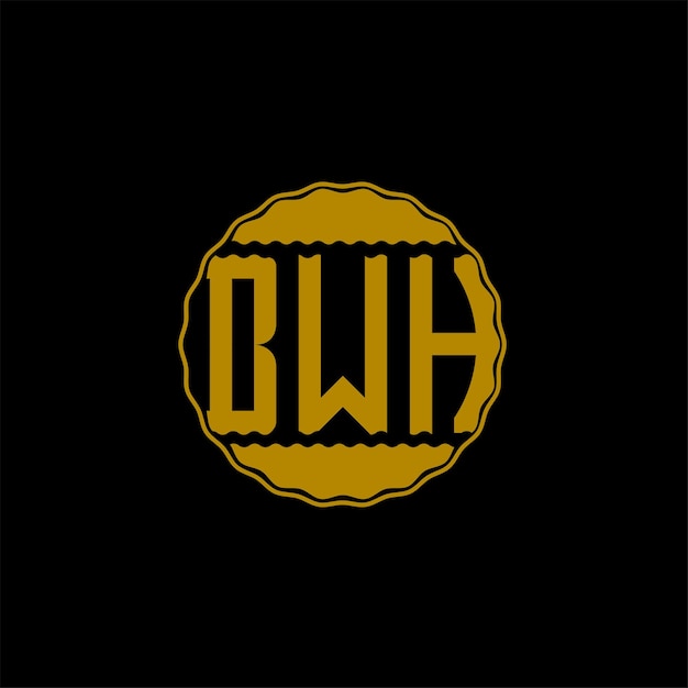 Vector letter logo design 'bwh'