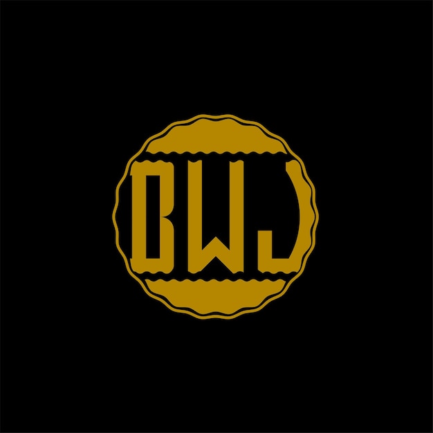 Vector letter logo design 'bwj'