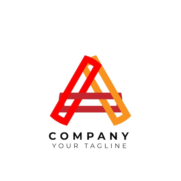 Шаблон дизайна логотипа буквы А. Абстрактная буква А. Иллюстрация векторной иконки логотипа.