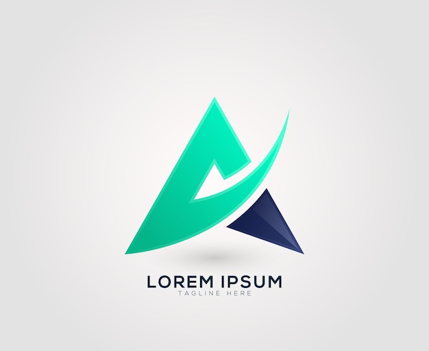 A letter logo design template illustration