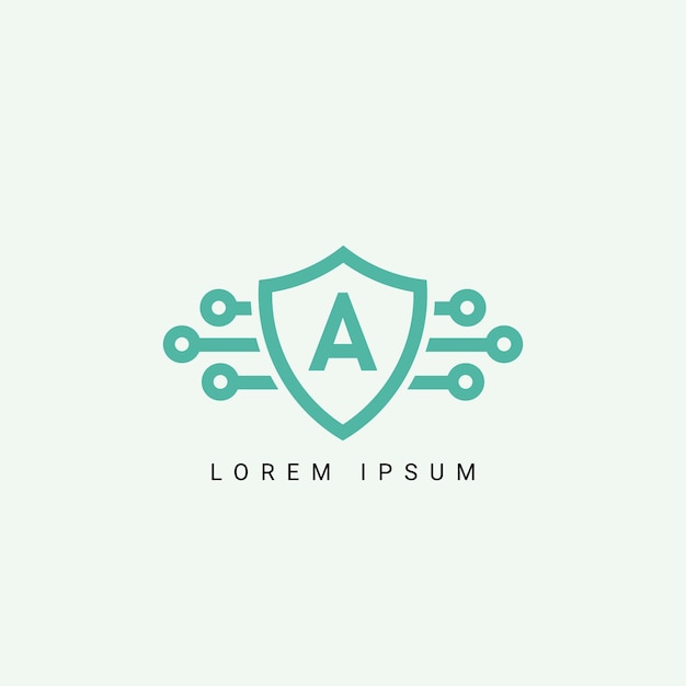 글자 로고 디자인 템플릿 기술 전자 디지털 로고