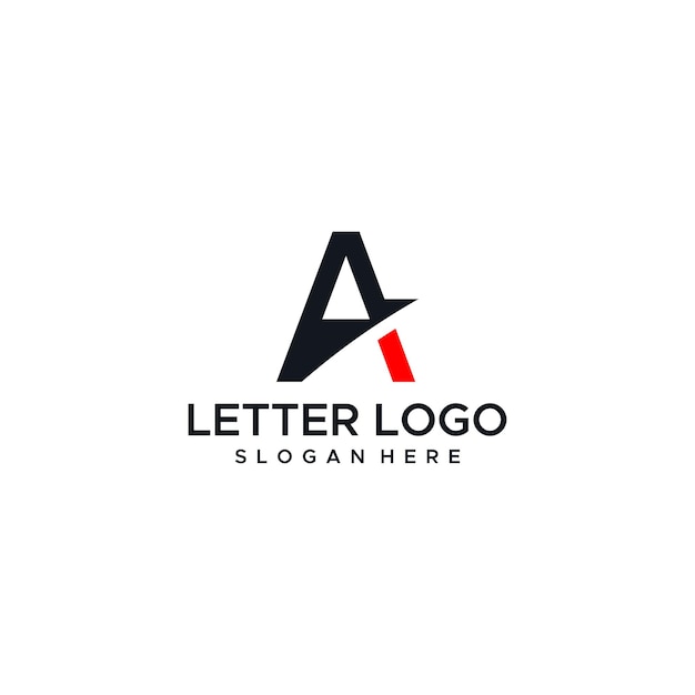 Lettera a logo design illustrazione vettoriale isolato su sfondo bianco