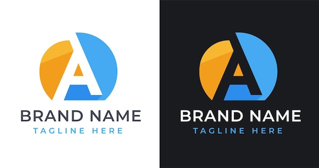 A Letter Logo Design with Abstract Circle Shape Style