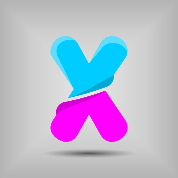 letter logo font initial colorful gradient Vector