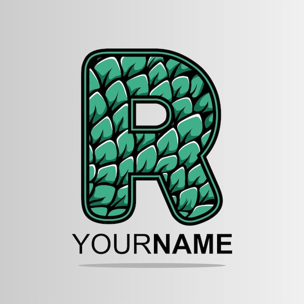 Letter logo font initial colorful gradient vector