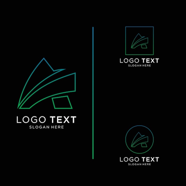 Elemento di modello di lettera a logo icon design