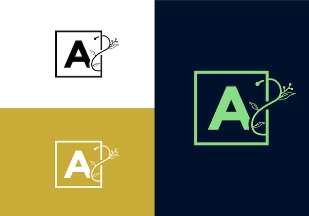 The letter a logo is suitable for salons, boutiques, and more.