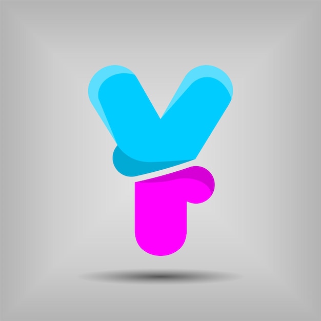 Vector letter logo lettertype eerste kleurrijke gradiënt vector