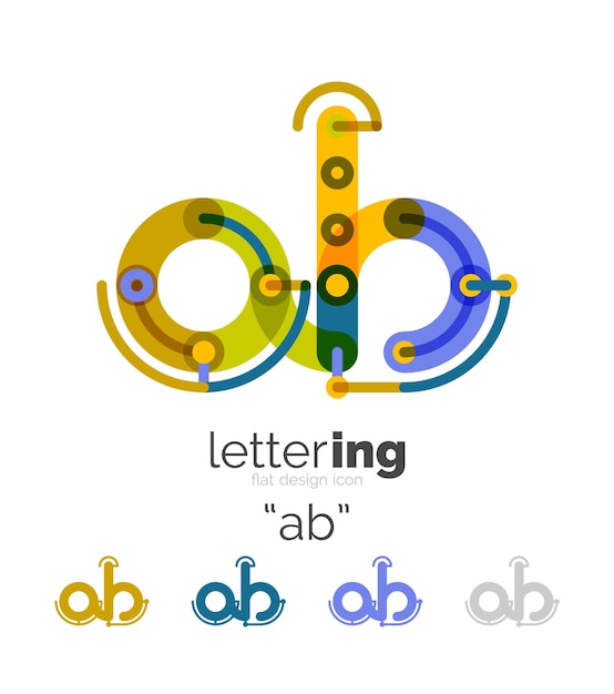 Letter logo lijn concept
