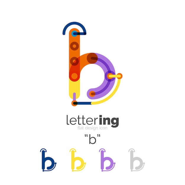 Letter logo lijn concept