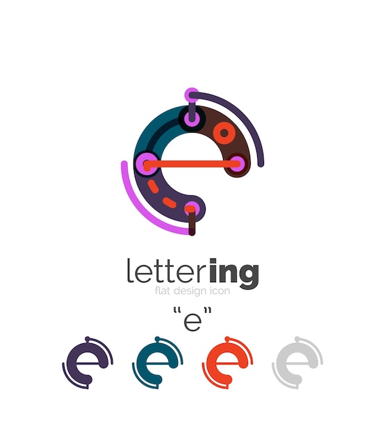 Letter logo lijn concept