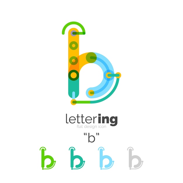 Letter logo lijn concept