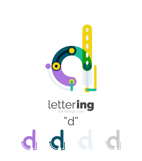 Letter logo lijn concept