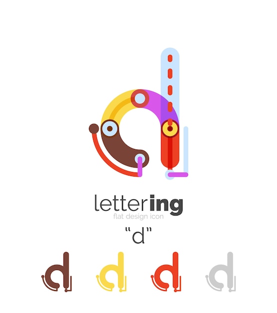 Letter logo line concept