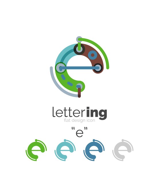 Letter logo line concept