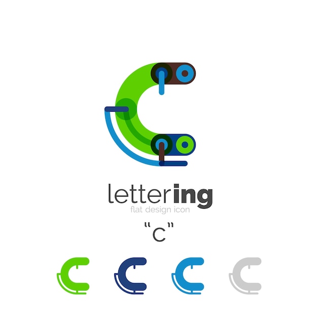 Concetto di linea del logo della lettera