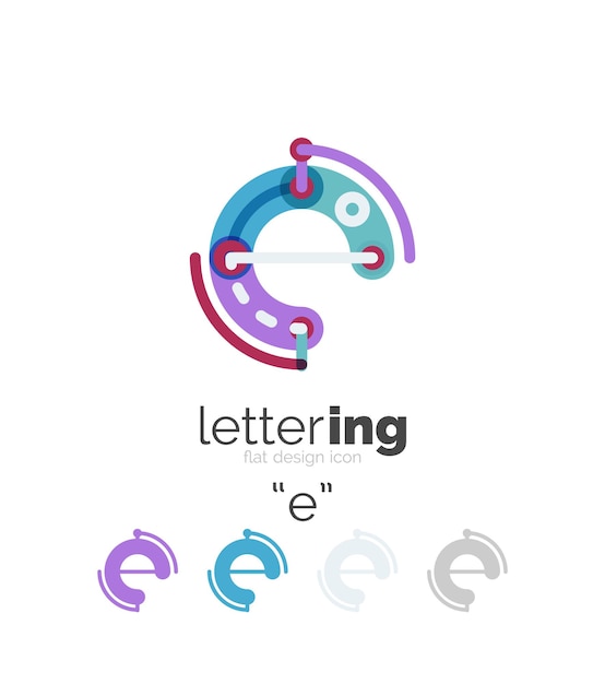 Letter logo line concept