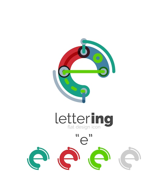 Concetto di linea del logo della lettera