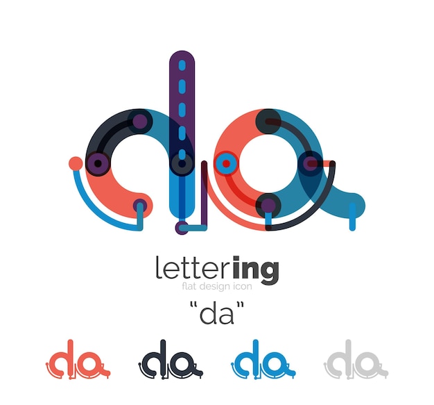 Letter logo line concept