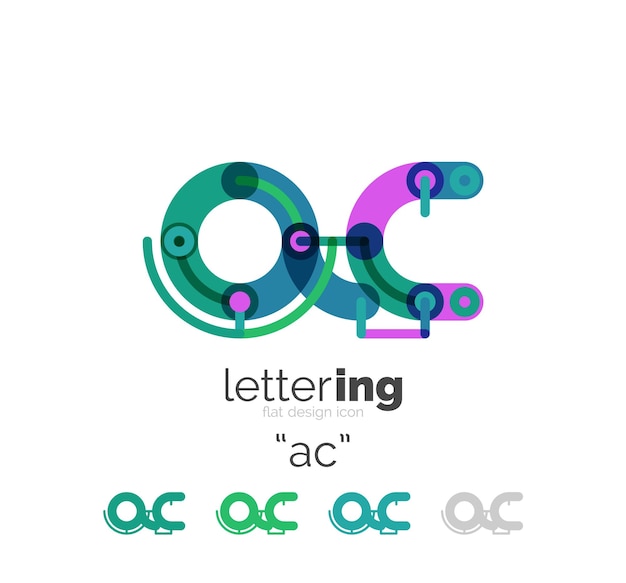 Letter logo line concept