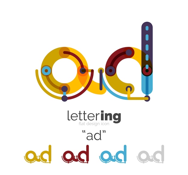 Letter logo line concept