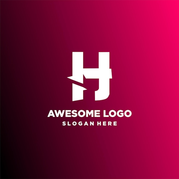 Lettera logo stile minimalista di lusso design sfumato