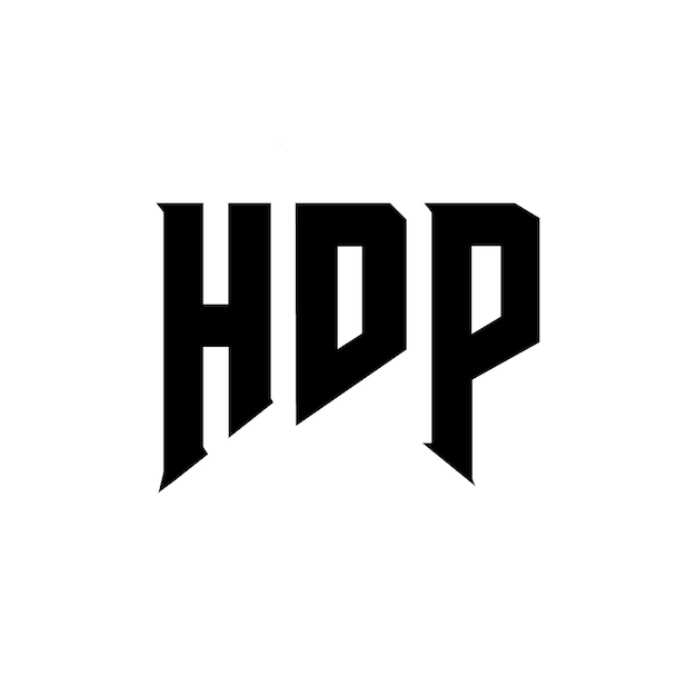 letter logo ontwerp voor technologiebedrijf HDP logo ontwerp zwarte en witte kleurencombinatie HDP logo HDP vector HDP ontwerp HDP icoon HDP alfabet HDP typografie logo ontwerp