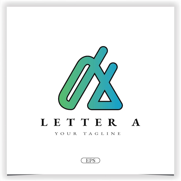 Lettera un logo premium elegante modello vettoriale eps 10