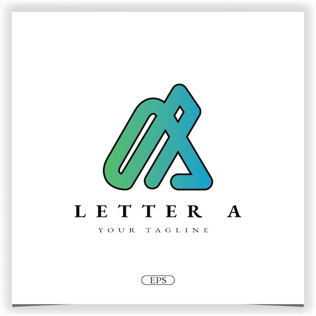 Lettera un logo premium elegante modello vettoriale eps 10