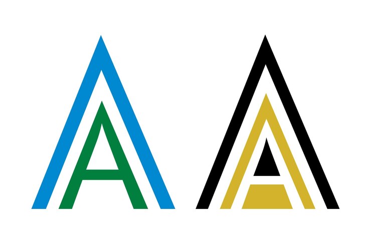 वेक्टर letter a logo slice logo design concept template vector