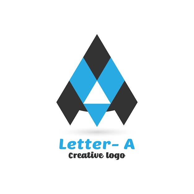 letter a logo template element, triangle shape abstract icon