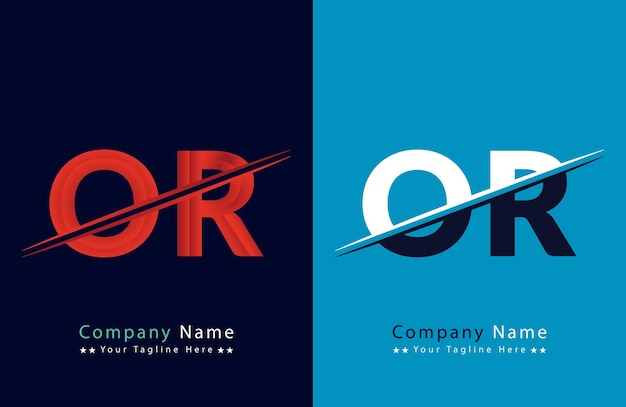 Or letter logo template illustration design