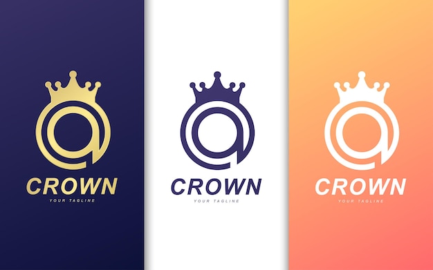 Letter A logo template. Modern king logo concept
