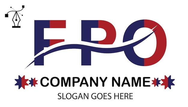 Letter logo van de fpo