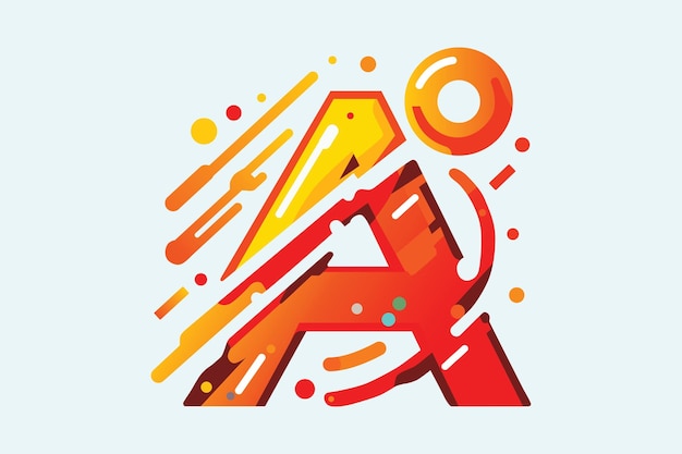 буква А. Шаблон векторного дизайна логотипа