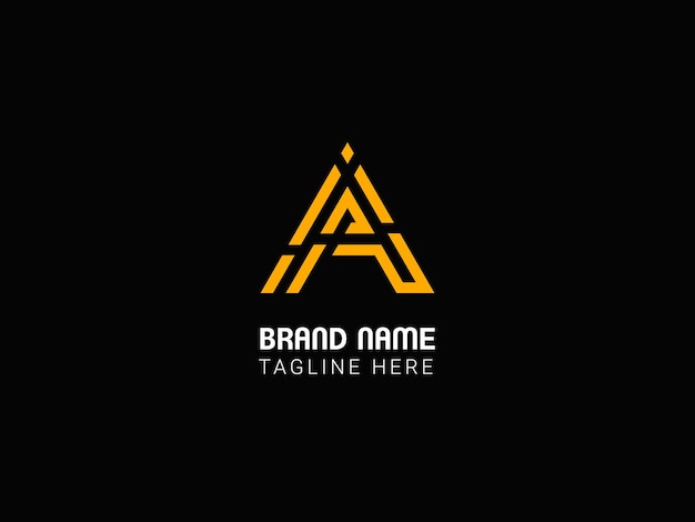 a letter logo with a black background